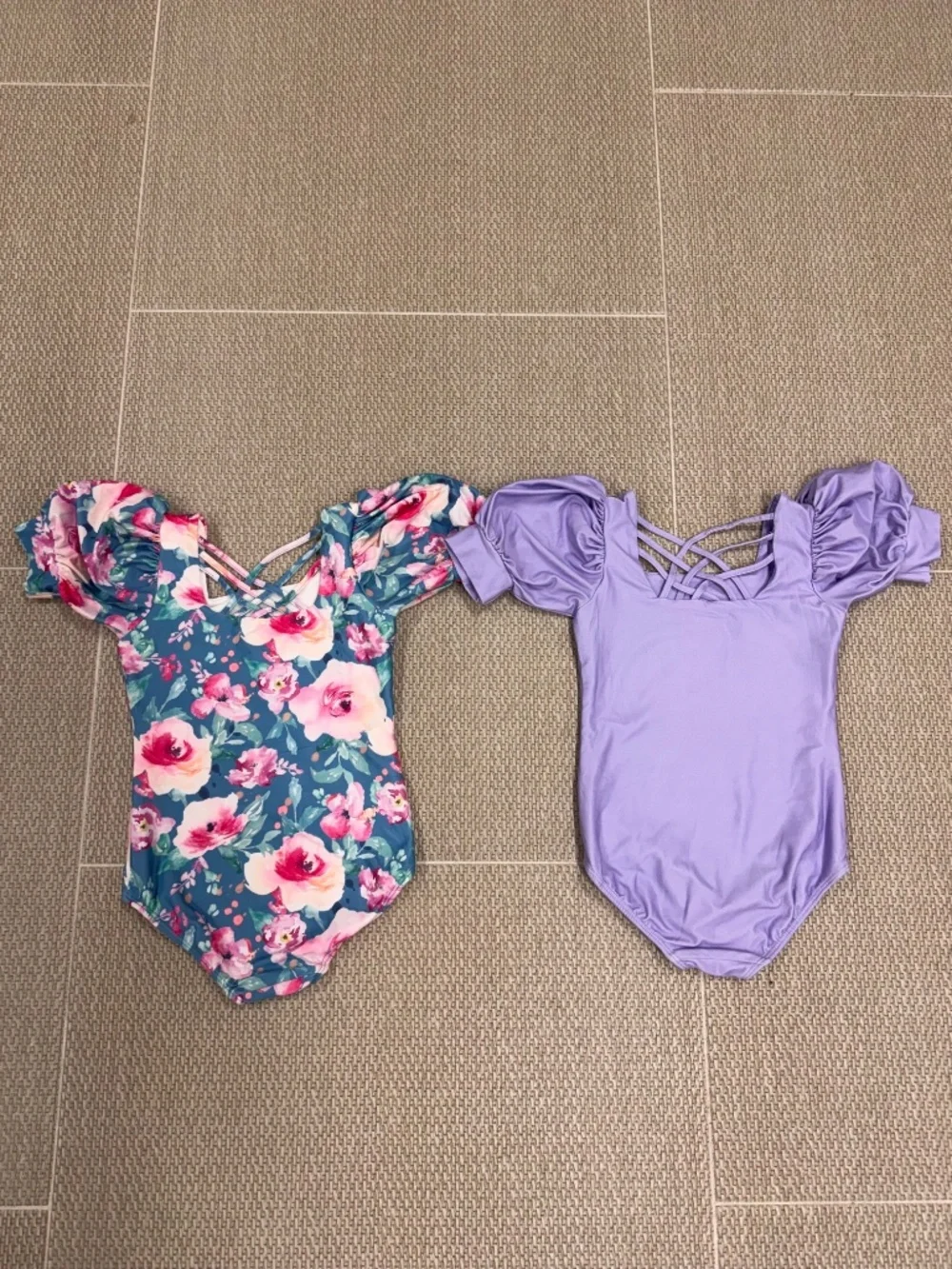 Cheeky Plum Puff Sleeve Leotard Bundle, 5t. Great condition.